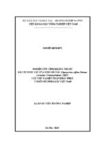 Nghiên cứu tính kháng thuốc bảo vệ thực vật của nhện đỏ nâu oligonychus coffeae nietner (acarina tetranychidae) trên cây chè và biện pháp khắc phục ở miền núi phía bắc việt nam