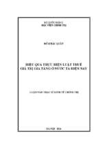 Hiệu quả thực hiện luật thuế giá trị gia tăng ở nước ta hiện nayk