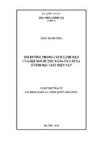 Bồi dưỡng phong cách lãnh đạo của đội ngũ bí thư đảng ủy cấp xã ở tỉnh bạc liêu hiện nay