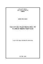 Tái cơ cấu ngân hàng đầu tư và phát triển việt nam