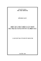 Hiệu quả thực hiện luật thuế giá trị gia tăng ở nước ta hiện nayk