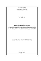 Phát triển làng nghề ở huyện thường tín, thành phố hà nội