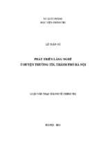 Phát triển làng nghề ở huyện thường tín, thành phố hà nội