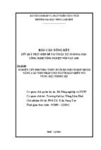 Báo cáo khoa học nghiên cứu phương thức nuôi bò thích hợp nhằm nâng cao thu nhập cho người dân miền núi vùng bắc trung bộ