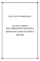 Phát triển kinh tế thị trường định hướng xhcn ở vn