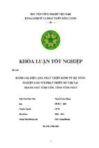 Kltnđh   đánh giá hiệu quả phát triển kinh tế hộ nông nghiệp gắn với phát triển đô thị tại thành phố vĩnh yên