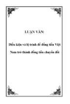 Kltnđh   điều kiện để đồng tiền việt nam thành đồng tiền chuyển đổi