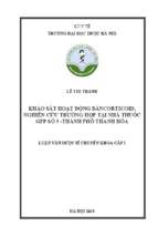 Khảo sát hoạt động báncorticoid, nghiên cứu trường hợp tại nhà thuốc gpp số 5  thành phố thanh hóa