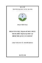 Phân tích thực trạng kê đơn thuốc trong điều trị ngoại trú tại bệnh viện quân y 91 năm 2017