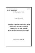 Đặc điểm mật độ xương ở bệnh nhân bệnh phổi tắc nghẽn mạn tính tại khoa nội hô hấp - nội tiết Bệnh viện Trung ương Thái Nguyên (Luận văn thạc sĩ)