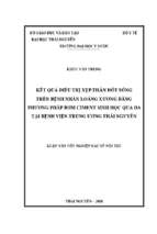 Kết quả điều trị xẹp thân đốt sống trên bệnh nhân loãng xương bằng phương pháp bơm ciment sinh học qua da tại Bệnh viện Trung ương Thái Nguyên (Luận văn thạc sĩ)