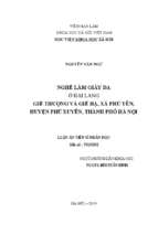 Nghề làm giầy da ở hai làng giẽ thượng và giẽ hạ, xã phú yên, huyện phú xuyên, thành phố hà nội