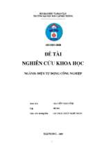 Luận văn điện tử nghiên cứu hệ thống điều khiển bám mặt trời phục vụ cho việc tái tạo năng lượng