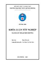 Luận văn môi trường hiện trạng môi trường nước sông chanh dương đoạn chảy qua huyện vĩnh bảo – hải phòng