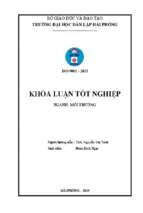 Luận văn môi trường đánh giá hiện trạng và quy hoạch sử dụng đất đến năm 2020 của huyện an lão, thành phố hải phòng