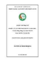 Nghiên cứu xác định hàm lượng cacbon đen và bụi (pm10, pm2,5) tại một số nút giao thông của hà nội