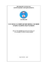 Luận văn điện tử xây dựng, thiết kế hệ thống cân định lượng và đóng bao tự động