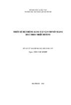 Luận văn điện tử thiết kế hệ thống băng tải vận chuyển hàng hoá nhiều hướng