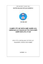 Luận văn điện tử nghiên cứu hệ thống điều khiển quá trình khoan 2 giai đoạn ứng dụng điều khiển bằng plc s7 200