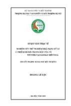 Nghiên cứu thử nghiệm khả năng xử lý ô nhiễm dioxin trong đất của cỏ vetiver tại sân bay biên hòa