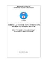 Luận văn điện tử thiết kế lập trình hệ thống tự động bơm và trộn liệu sử dụng plc s7 200