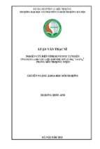 Nghiên cứu biến tính bentonit tự nhiên, ứng dụng làm vật liệu hấp phụ xử lý nh4 và po43 trong môi trường nước