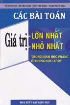 Ebook, sách luyện thi, sách tham khảo,sách mới, tài liệu ôn thi, luyện thi thpt, đề thi  các bài toán về giá trị lớn nhất nhỏ nhất hình học phẳng     vu huu binh