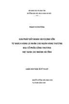 Giải pháp đẩy mạnh huy động vốn từ khách hàng cá nhân cho nhtm cổ phần công thương việt nam   chi nhánh hà tĩnh