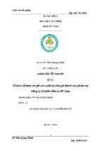 Tổ chức kế toán chi phí sản xuất và tính giá thành sản phẩm tại công ty cổ phần đầu tư ht vina