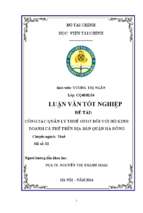 Giải pháp tăng cường quản lý thuế gtgt đối với hộ kinh doanh cá thể trên địa bàn quận hà đông