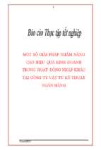 Giải pháp nhằm nâng cao hiệu quả kinh doanh trong hoạt động nhập khẩu tại công ty vật tư kĩ thuật ngân hàng