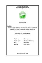 đánh giá quy trình xử lý chất thải hữu cơ làm phân compost tại trạm cao dương, huyện thanh oai