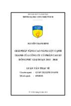 Giải pháp nâng cao năng lực cạnh tranh của công ty cổ phần cao su đồng phú giai đoạn 2013 2018