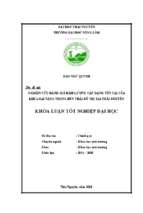 Nghiên cứu đánh giá hàm lượng các dạng tồn tại của kim loại nặng trong bùn thải đô thị tại thái nguyên