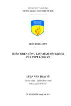 Hoàn thiện công tác chăm sóc khách hàng của vnpt long an