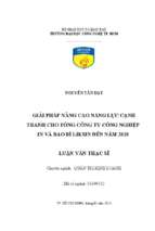 Giải pháp nâng cao năng lực cạnh tranh cho tổng công ty công nghiệp in và bao bì liksin đến năm 2020