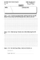 đề và đáp án tin học 8 học kì 1