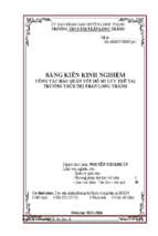 Skkn công tác bảo quản tốt hồ sơ lưu trữ tại trường thcs thị trấn long thành