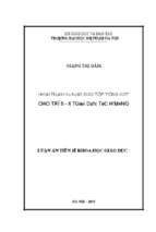 Hình thành kĩ năng giao tiếp tiếng việt cho trẻ 5   6 tuổi dân tộc h’mông. chuyên ngành giáo dục mầm non