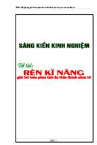 Sáng kiến kinh nghiệm  ren ky nang giai bai toan phan tich da thuc thanh nhan tu