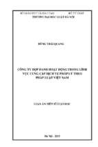 Công ty hợp danh hoạt động trong lĩnh vực cung cấp dịch vụ pháp lý theo pháp luật việt nam