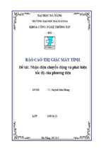 Nhận diện chuyển động và phát hiện tốc độ của phương tiện