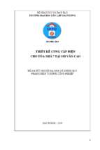 Thiết kế cung cấp điện cho tòa nhà 7 tầng tại 193 văn cao