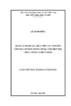 Quản lý đánh giá giáo viên các trường tiểu học huyện giồng trôm, tỉnh bến tre theo chuẩn nghề nghiệp