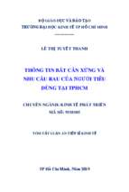 Thông tin bất cân xứng và nhu cầu rau của người tiêu dùng tại tp.hcm  tt