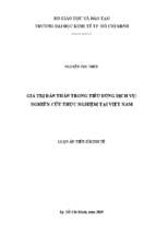 Giá trị bản thân trong tiêu dùng dịch vụ   nghiên cứu thực nghiệm tại việt nam
