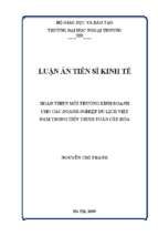 Hoàn thiện môi trường kinh doanh cho các doanh nghiệp du lịch việt nam trong tiến trình toàn cầu hóa