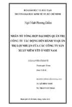 Nhân tố tổng hợp đại diện quản trị công ty tác động đến hành vi quản trị lợi nhuận của các công ty sản xuất niêm yết ở việt nam