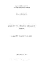 (Luận văn thạc sĩ) Bài toán tựa cân bằng tổng quát loại II