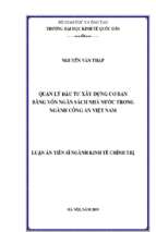 Quản lý đầu tư xây dựng cơ bản bằng vốn ngân sách nhà nước trong ngành công an việt nam